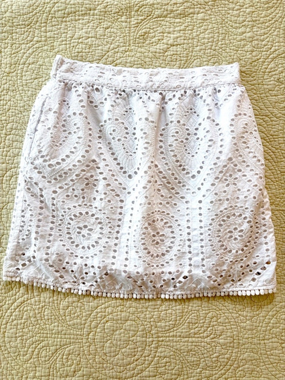 Ryegrass White Eyelet Mini Skirt